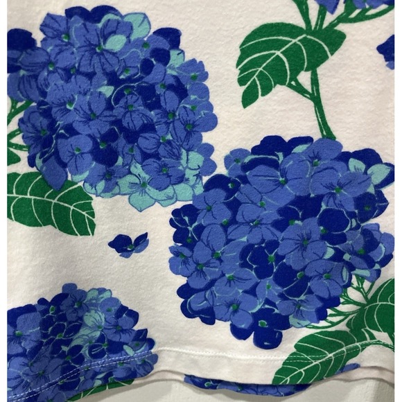 Mahi Gold Hydrangea Walk In Blue Half Sleeve Cotton Dress Size Small - Picture 5 of 7